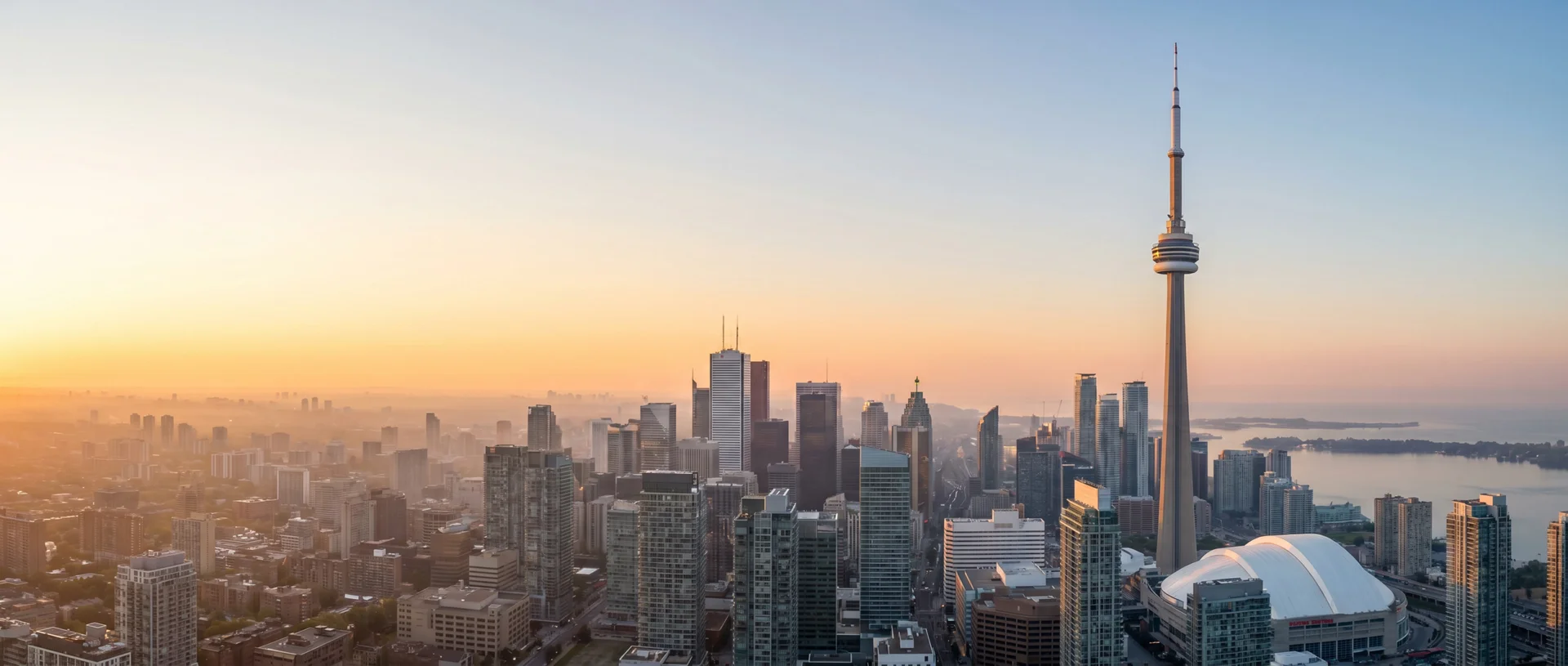 Toronto skyline at sunrise
