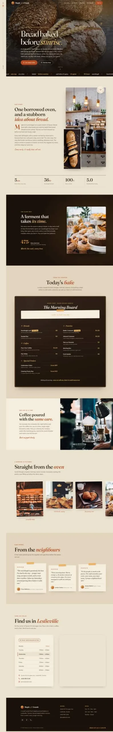 Maple & Crumb — full sample website built by WebsiteMill