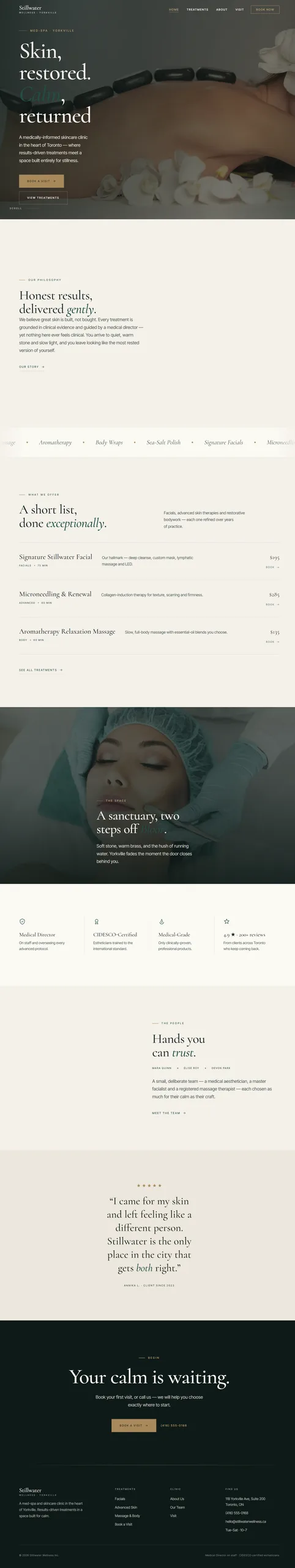 Stillwater Wellness — full sample website built by WebsiteMill