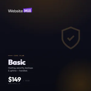 WebsiteMill Care Plan — Basic (Annual Renewal)