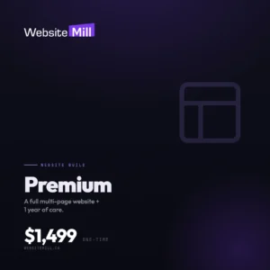 WebsiteMill Premium — Multi-Page + eCommerce + 1 Year Care