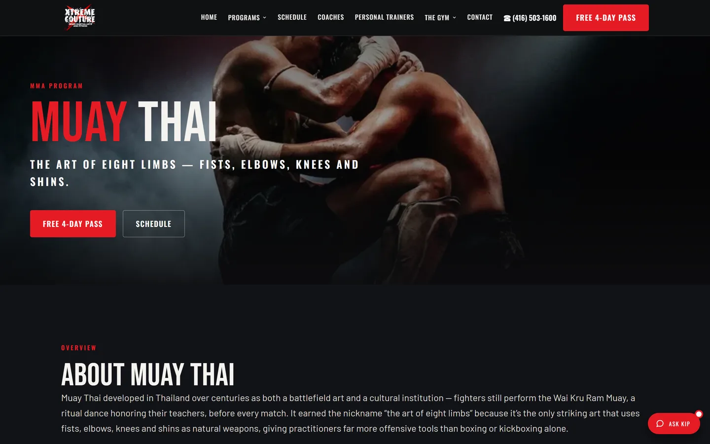 A discipline page on the new site.